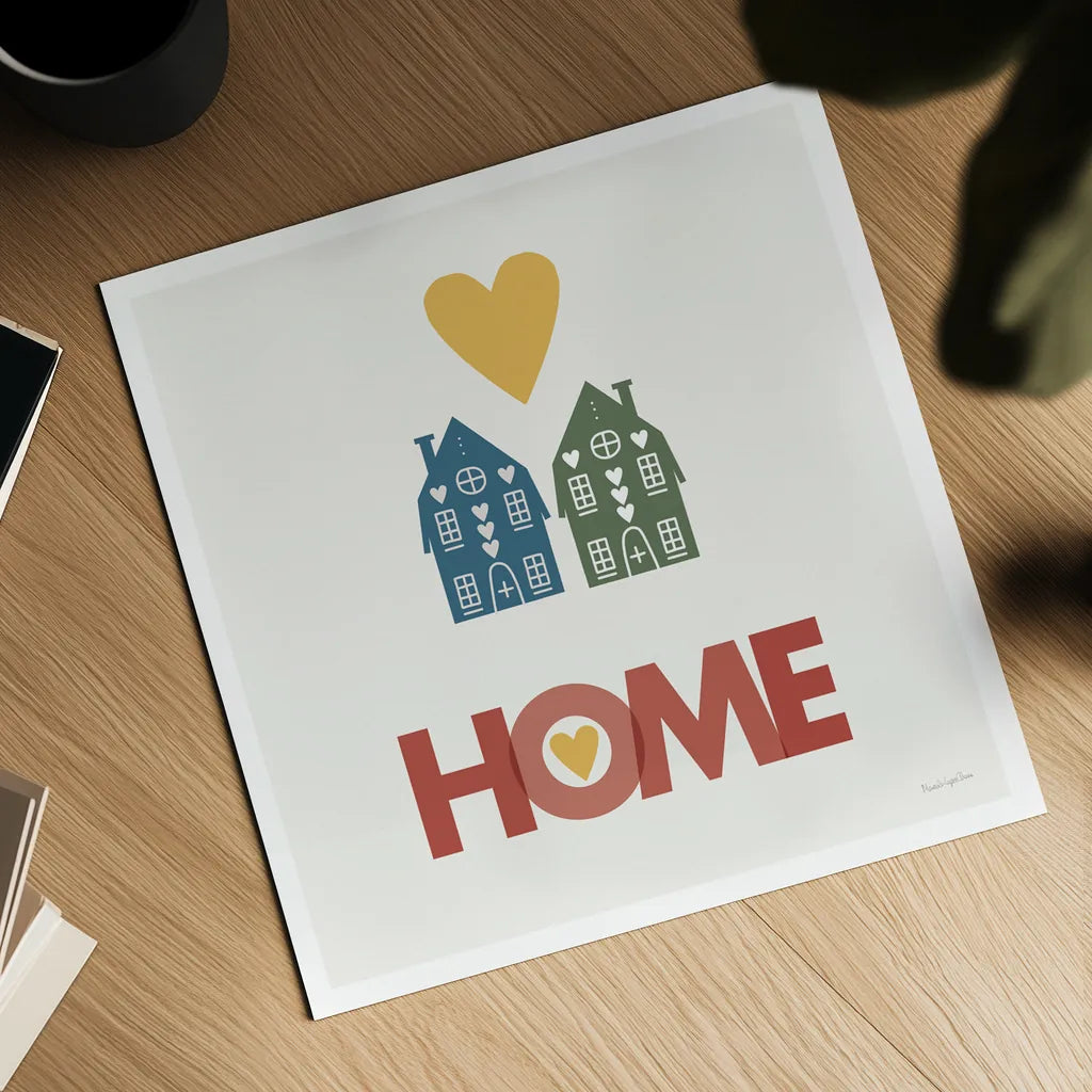 Home by Mercedes Lopez Charro. Shown as a detailed flat fine art print, highlighting archival giclee quality. Available as an archival giclee rolled canvas, fine art paper, or poster print. SKU 77786a.