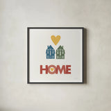 Home by Mercedes Lopez Charro. Shown in a sleek black glass frame for a contemporary gallery look. Available as an archival giclee rolled canvas, fine art paper, or poster print. SKU 77786a.