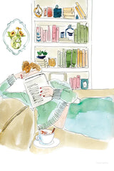 Home Library I by Mercedes Lopez Charro. SKU 98646h. Archival Giclee Fine art print for wall decor.