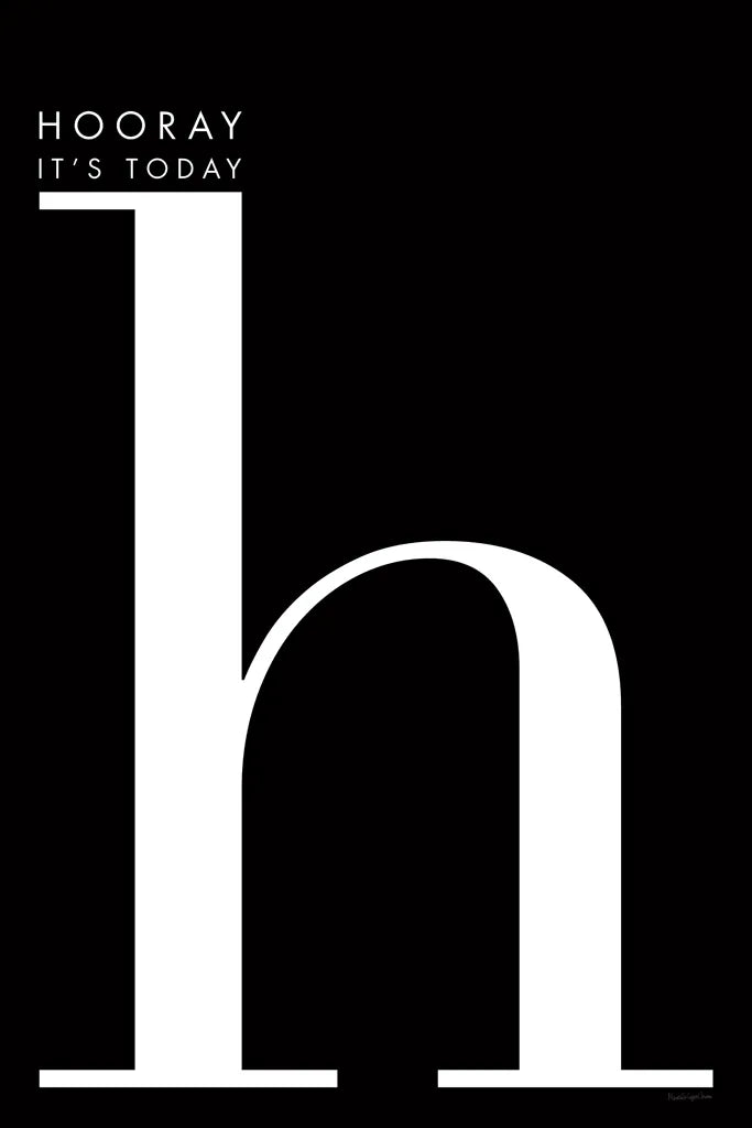 Hooray for H by Mercedes Lopez Charro. SKU 64142h. Archival Giclee Fine art print for wall decor.