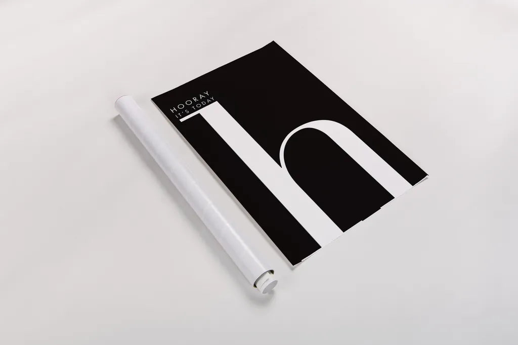 Hooray for H by Mercedes Lopez Charro. shown as a rolled paper print. Available as archival giclee rolled canvas, fine art paper, or poster print. SKU 64142h.