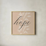 Hope by Mercedes Lopez Charro. Shown in a natural wood glass frame for a timeless modern aesthetic. Available as an archival giclee rolled canvas, fine art paper, or poster print. SKU 68303a.