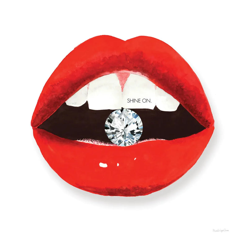 Hot Lips II by Mercedes Lopez Charro. SKU 65695a. Archival Giclee Fine art print for wall decor.