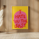 I Hate You The Least by Mercedes Lopez Charro. shown as over sized large wall art. Available as an archival giclee rolled canvas, fine art paper, or poster print. SKU 96973h.