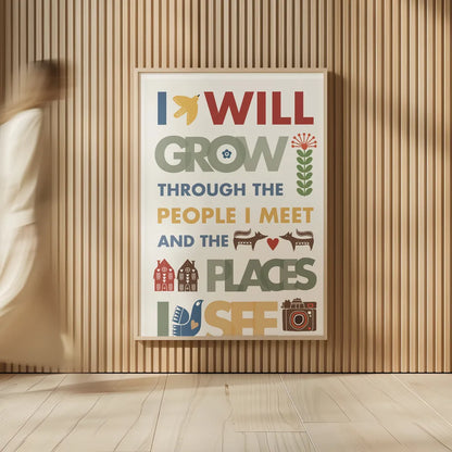 I Will Grow by Mercedes Lopez Charro. shown as over sized large wall art. Available as an archival giclee rolled canvas, fine art paper, or poster print. SKU 77124h.