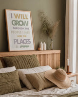 I Will Grow II Pastel by Mercedes Lopez Charro. shown as a paper print in a natural frame. Available as a archival giclee rolled canvas, fine art paper, or poster print. SKU 82353h.