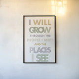 I Will Grow II Pastel by Mercedes Lopez Charro. shown as a paper print in a black flame. Available as a archival giclee rolled canvas, fine art paper, or poster print. SKU 82353h.
