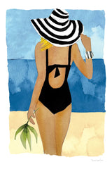 Ipanema Girl One Piece by Mercedes Lopez Charro. SKU 98158h. Archival Giclee Fine art print for wall decor.