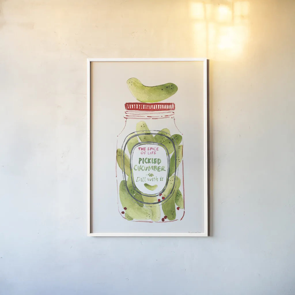 Jarred Delight I by Mercedes Lopez Charro. shown as a paper print in a white frame. Available as a archival giclee rolled canvas, fine art paper, or poster print. SKU 85502h.