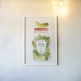 Jarred Delight I by Mercedes Lopez Charro. shown as a paper print in a white frame. Available as a archival giclee rolled canvas, fine art paper, or poster print. SKU 85502h.