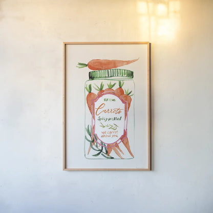 Jarred Delight II by Mercedes Lopez Charro. shown as a paper print in a natural frame. Available as a archival giclee rolled canvas, fine art paper, or poster print. SKU 85503h.