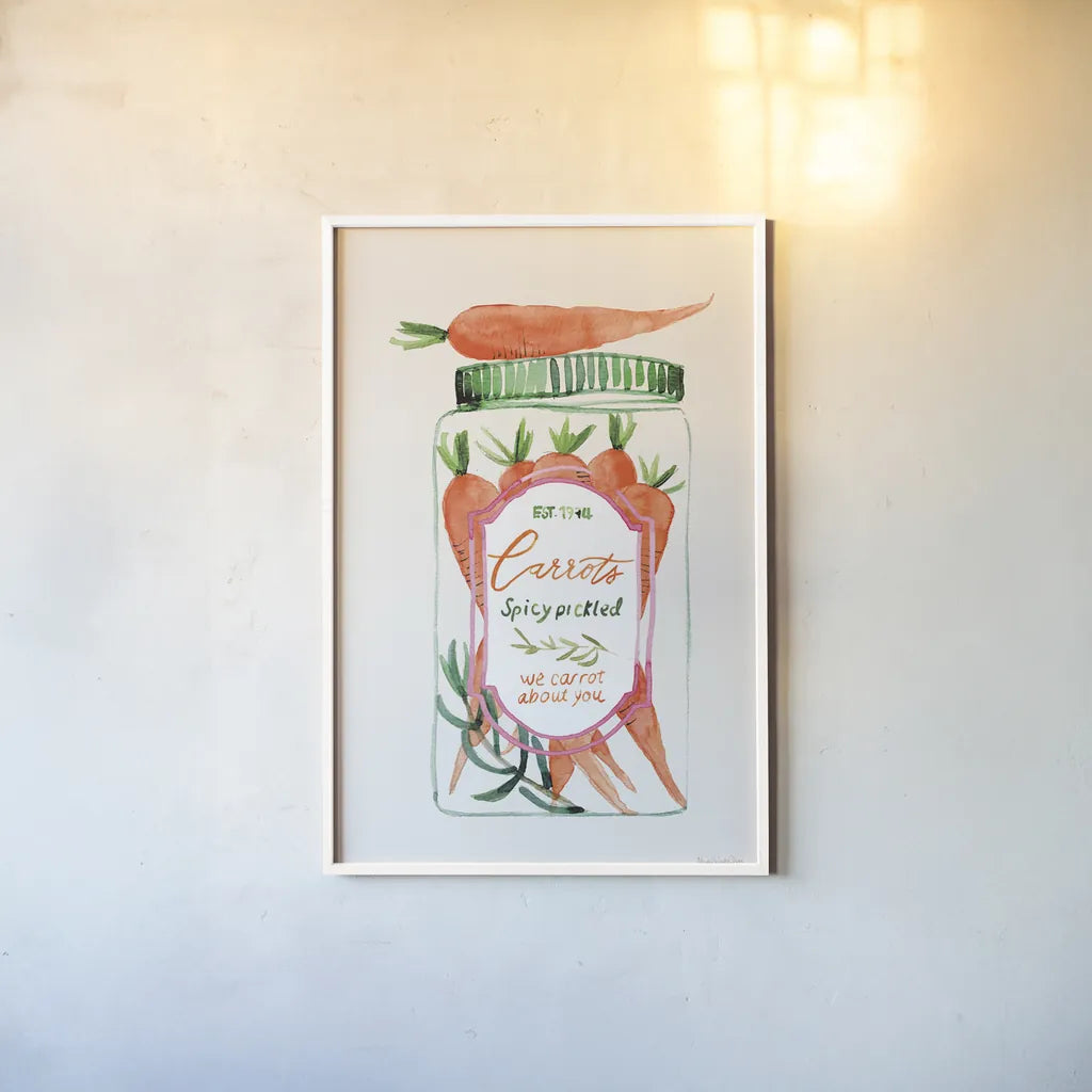 Jarred Delight II by Mercedes Lopez Charro. shown as a paper print in a white frame. Available as a archival giclee rolled canvas, fine art paper, or poster print. SKU 85503h.