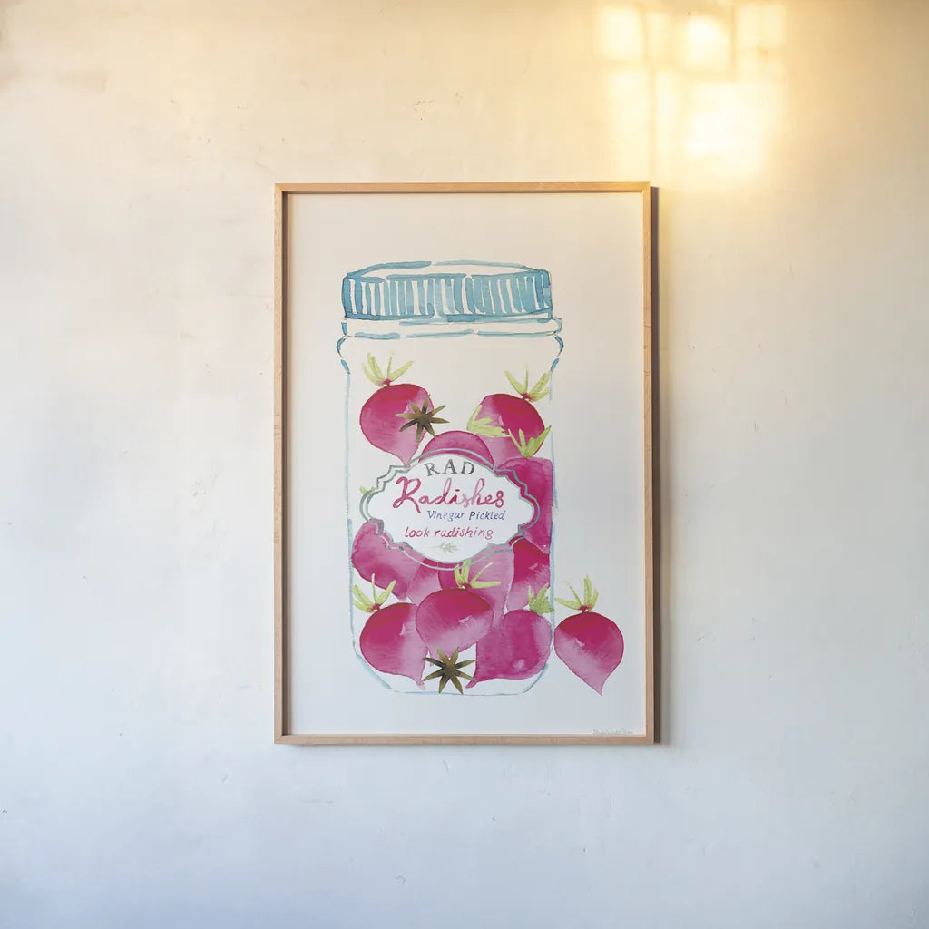 Jarred Delight III by Mercedes Lopez Charro. shown as a paper print in a natural frame. Available as a archival giclee rolled canvas, fine art paper, or poster print. SKU 85504h.