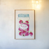 Jarred Delight III by Mercedes Lopez Charro. shown as a paper print in a natural frame. Available as a archival giclee rolled canvas, fine art paper, or poster print. SKU 85504h.