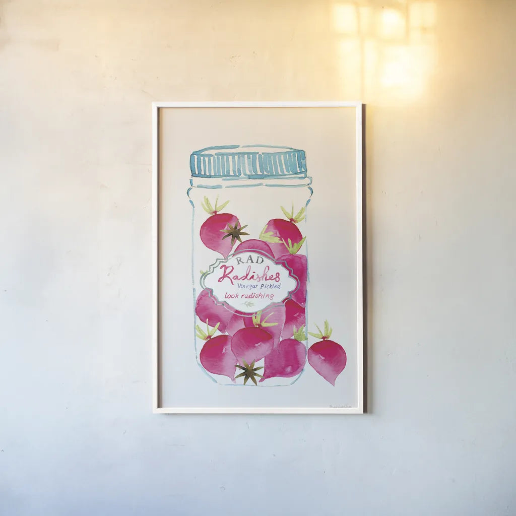 Jarred Delight III by Mercedes Lopez Charro. shown as a paper print in a white frame. Available as a archival giclee rolled canvas, fine art paper, or poster print. SKU 85504h.