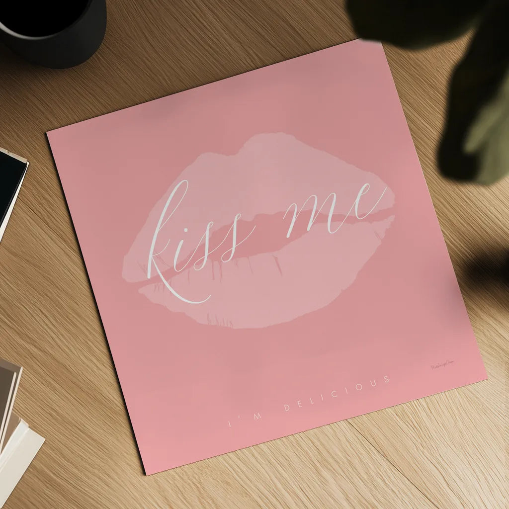 Kiss Me by Mercedes Lopez Charro. Shown as a detailed flat fine art print, highlighting archival giclee quality. Available as an archival giclee rolled canvas, fine art paper, or poster print. SKU 68299a.