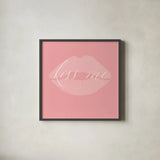 Kiss Me by Mercedes Lopez Charro. Shown in a sleek black glass frame for a contemporary gallery look. Available as an archival giclee rolled canvas, fine art paper, or poster print. SKU 68299a.