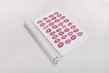 Kiss Me Quick Pink by Mercedes Lopez Charro. shown as a rolled paper print. Available as archival giclee rolled canvas, fine art paper, or poster print. SKU 82823h.