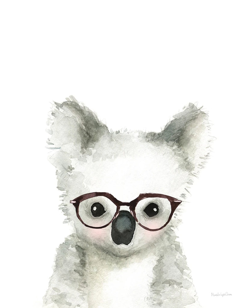 Koala in Glasses by Mercedes Lopez Charro