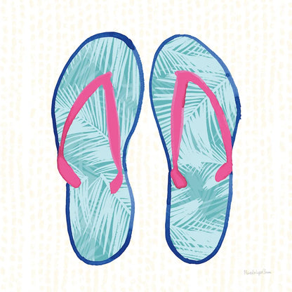 Laguna Flipflops II by Mercedes Lopez Charro. SKU 82205a. Archival Giclee Fine art print for wall decor.