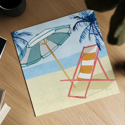 Laguna Lounging II by Mercedes Lopez Charro. Shown as a detailed flat fine art print, highlighting archival giclee quality. Available as an archival giclee rolled canvas, fine art paper, or poster print. SKU 82208a.