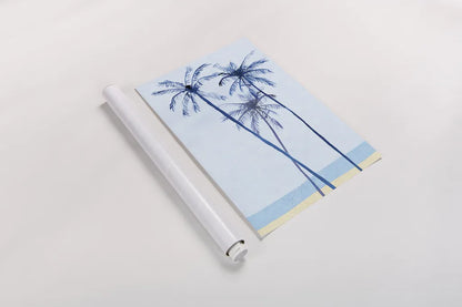 Laguna Palms Triptych II by Mercedes Lopez Charro. shown as a rolled paper print. Available as archival giclee rolled canvas, fine art paper, or poster print. SKU 82211h.