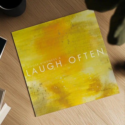 Laugh Often by Mercedes Lopez Charro. Shown as a detailed flat fine art print, highlighting archival giclee quality. Available as an archival giclee rolled canvas, fine art paper, or poster print. SKU 67816a.