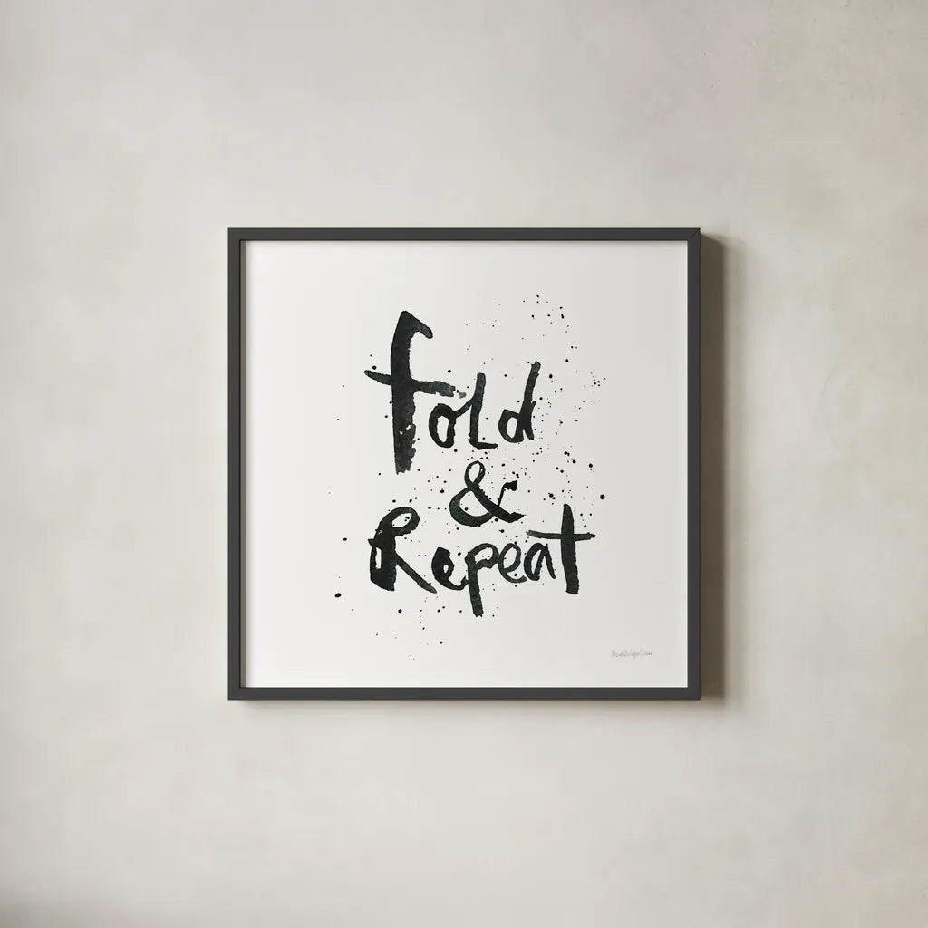 Laundry Day II by Mercedes Lopez Charro. Shown in a sleek black glass frame for a contemporary gallery look. Available as an archival giclee rolled canvas, fine art paper, or poster print. SKU 75485a.