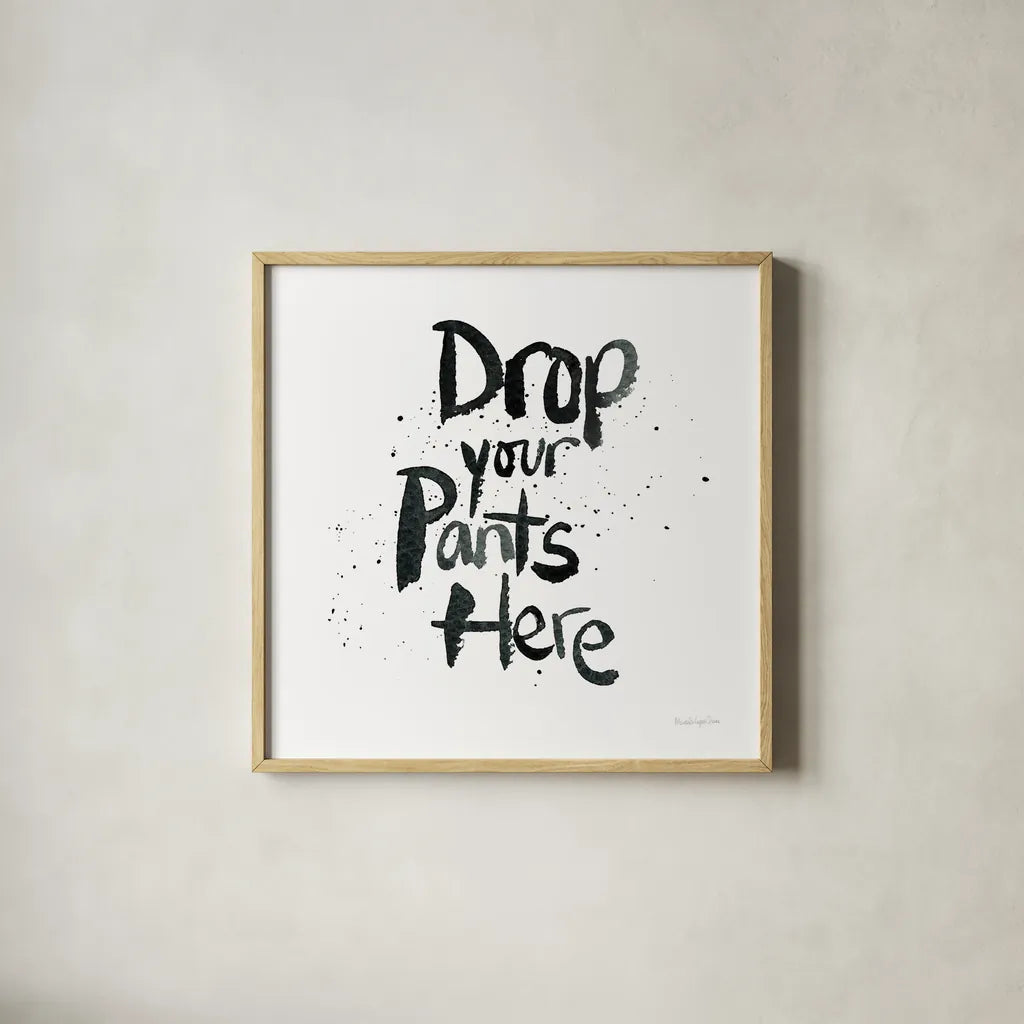 Laundry Day IV by Mercedes Lopez Charro. Shown in a natural wood glass frame for a timeless modern aesthetic. Available as an archival giclee rolled canvas, fine art paper, or poster print. SKU 75487a.