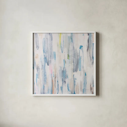 Lifeguard by Mercedes Lopez Charro. Shown in a crisp white glass frame for a clean and minimalist style. Available as an archival giclee rolled canvas, fine art paper, or poster print. SKU 101399a.