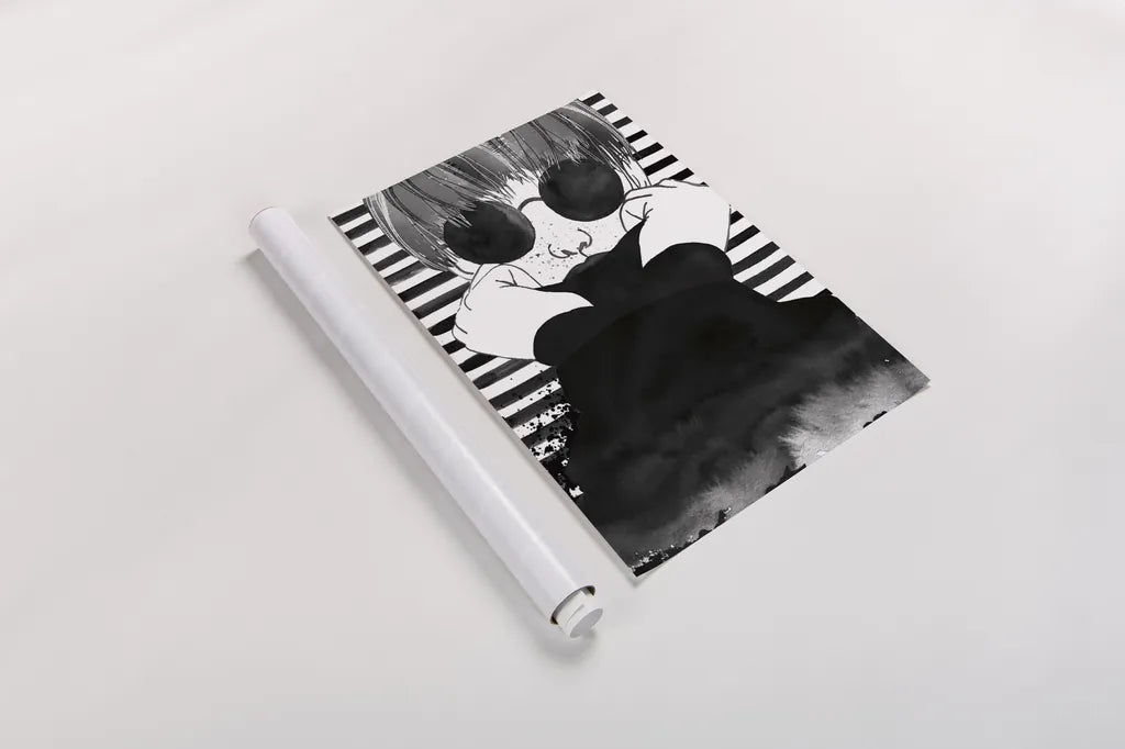 Looking for Paradise Plain Sunglasses by Mercedes Lopez Charro. shown as a rolled paper print. Available as archival giclee rolled canvas, fine art paper, or poster print. SKU 73287h.