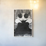Looking for Paradise Plain Sunglasses by Mercedes Lopez Charro. shown as a paper print in a white frame. Available as a archival giclee rolled canvas, fine art paper, or poster print. SKU 73287h.