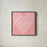 Love Heart by Mercedes Lopez Charro. Shown in a sleek black glass frame for a contemporary gallery look. Available as an archival giclee rolled canvas, fine art paper, or poster print. SKU 68300a.