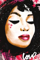 Love Star by Mercedes Lopez Charro. SKU 70521h. Archival Giclee Fine art print for wall decor.