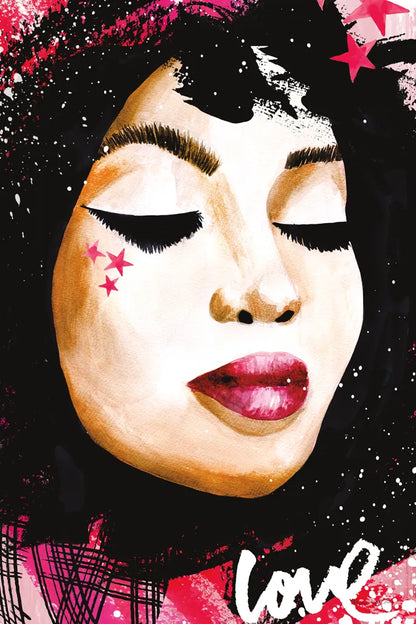 Love Star by Mercedes Lopez Charro. SKU 70521h. Archival Giclee Fine art print for wall decor.