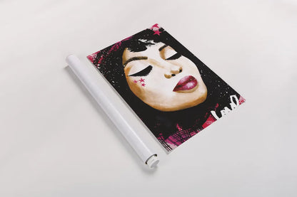 Love Star by Mercedes Lopez Charro. shown as a rolled paper print. Available as archival giclee rolled canvas, fine art paper, or poster print. SKU 70521h.