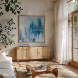 Loved by Mercedes Lopez Charro. Shown in a natural wood frame in a cozy modern living room. Available as an archival giclee rolled canvas, fine art paper, or poster print. SKU 67819a.