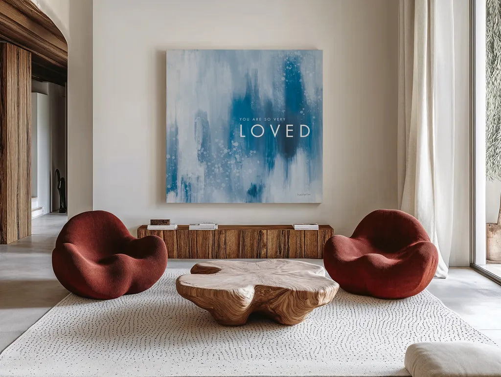 Loved by Mercedes Lopez Charro. Shown as extra-large giant wall art in a modern living room. Available as an archival giclee rolled canvas, fine art paper, or poster print. SKU 67819a.