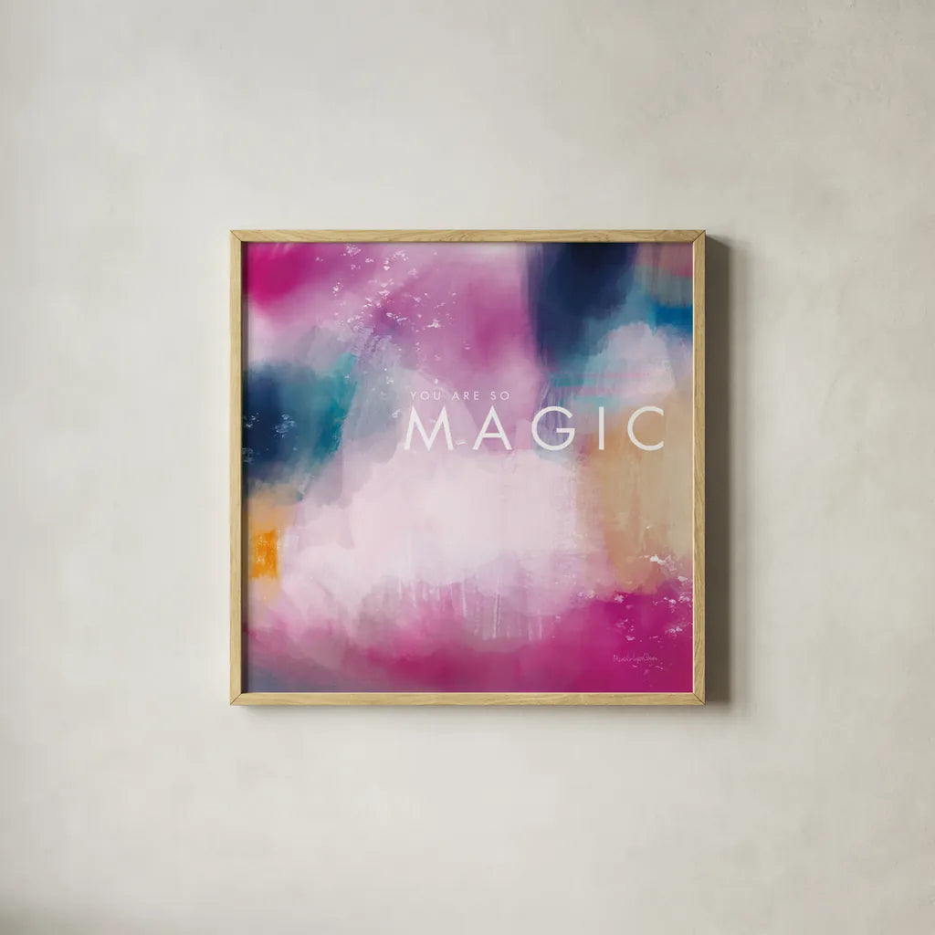 Magic by Mercedes Lopez Charro. Shown in a natural wood glass frame for a timeless modern aesthetic. Available as an archival giclee rolled canvas, fine art paper, or poster print. SKU 67825a.