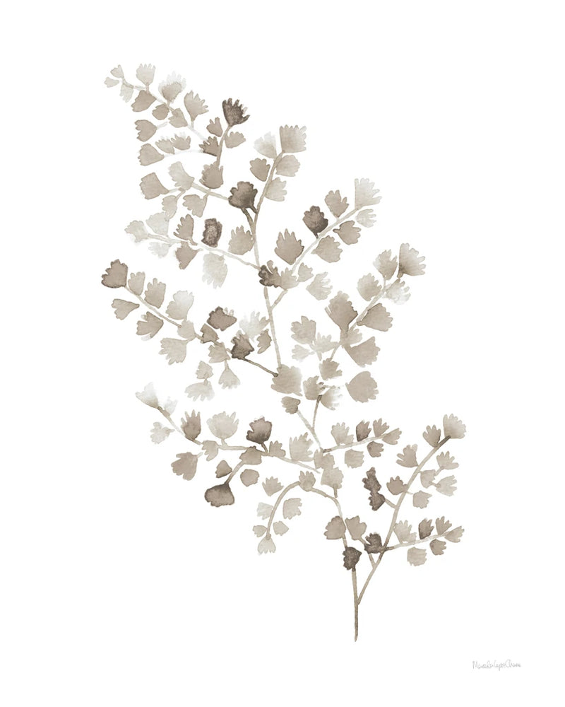 Maidenhair Fern Khaki by Mercedes Lopez Charro