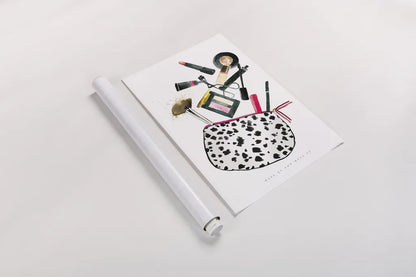 Make it Up I by Mercedes Lopez Charro. shown as a rolled paper print. Available as archival giclee rolled canvas, fine art paper, or poster print. SKU 68090h.