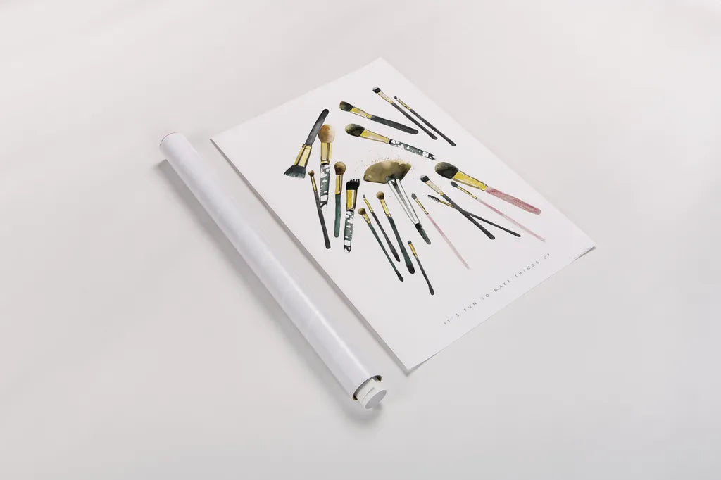 Make it Up II by Mercedes Lopez Charro. shown as a rolled paper print. Available as archival giclee rolled canvas, fine art paper, or poster print. SKU 68091h.