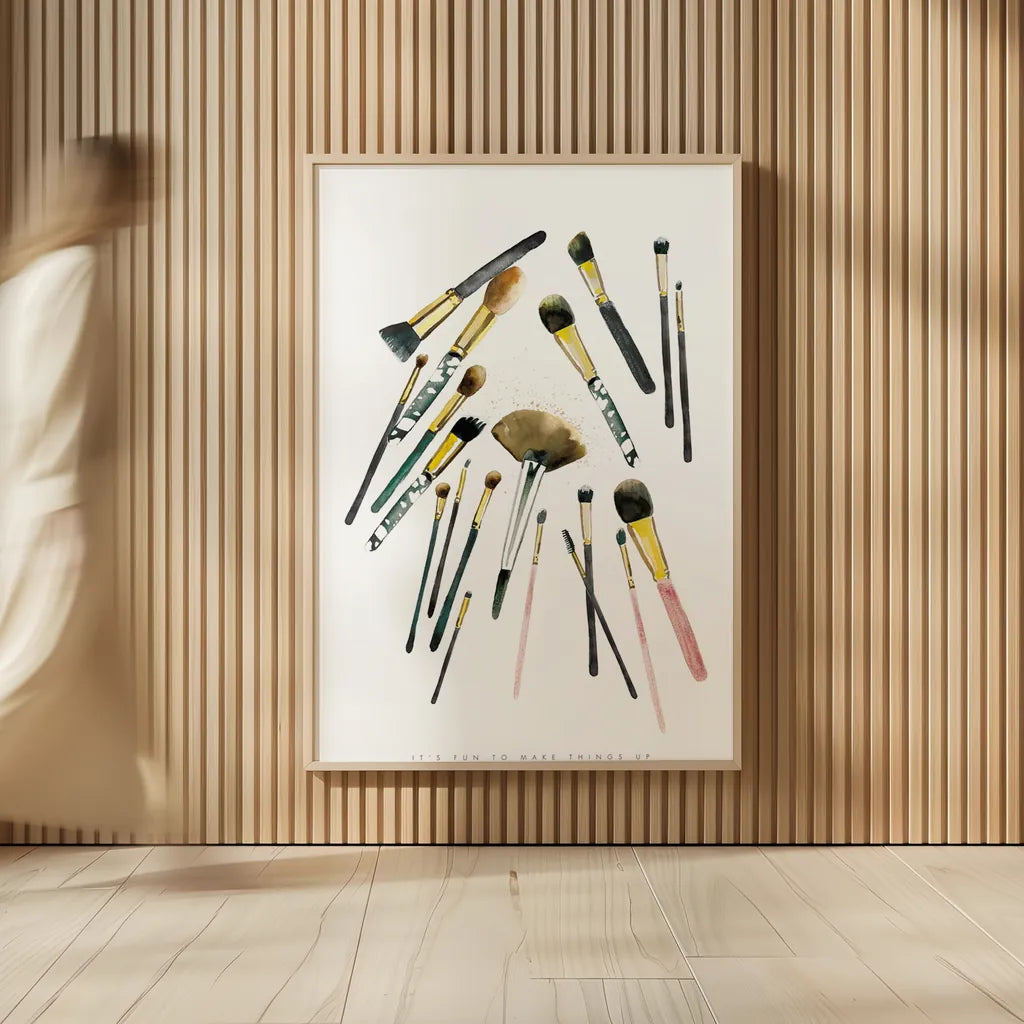 Make it Up II by Mercedes Lopez Charro. shown as over sized large wall art. Available as an archival giclee rolled canvas, fine art paper, or poster print. SKU 68091h.