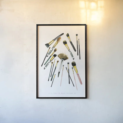 Make it Up II by Mercedes Lopez Charro. shown as a paper print in a black flame. Available as a archival giclee rolled canvas, fine art paper, or poster print. SKU 68091h.