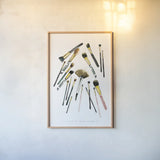 Make it Up II by Mercedes Lopez Charro. shown as a paper print in a natural frame. Available as a archival giclee rolled canvas, fine art paper, or poster print. SKU 68091h.