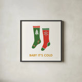 Merry Everything I by Mercedes Lopez Charro. Shown in a sleek black glass frame for a contemporary gallery look. Available as an archival giclee rolled canvas, fine art paper, or poster print. SKU 79827a.