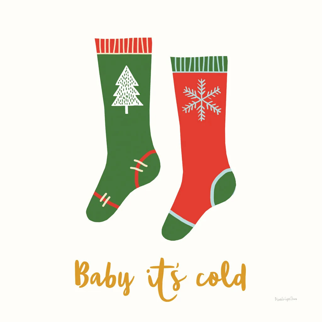 Merry Everything I Script by Mercedes Lopez Charro. SKU 79961a. Archival Giclee Fine art print for wall decor.