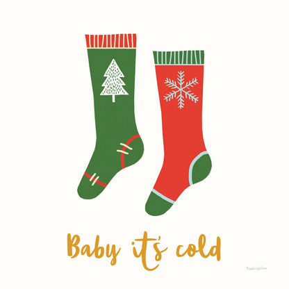 Merry Everything I Script by Mercedes Lopez Charro. SKU 79961a. Archival Giclee Fine art print for wall decor.