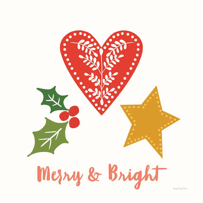 Merry Everything II Script by Mercedes Lopez Charro. SKU 79962a. Archival Giclee Fine art print for wall decor.