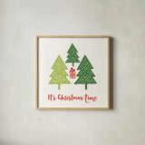 Merry Everything IV Script by Mercedes Lopez Charro. Shown in a natural wood glass frame for a timeless modern aesthetic. Available as an archival giclee rolled canvas, fine art paper, or poster print. SKU 79964a.